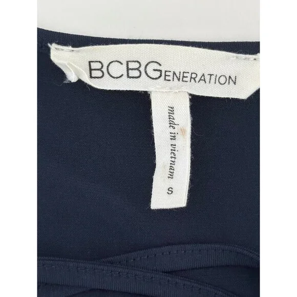 BCBGeneration Jumpsuit S Cold Shoulder Wrap Tie Resort Date Night Casual Chic - Picture 5 of 11